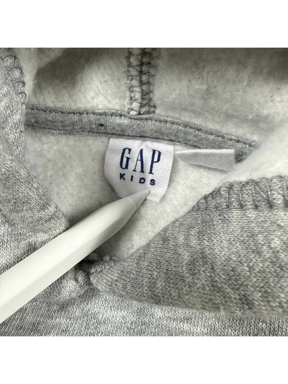 Gap Kids Original 1969 Hoodie Size S 7/8 Gray Pullover Logo Sweatshirt